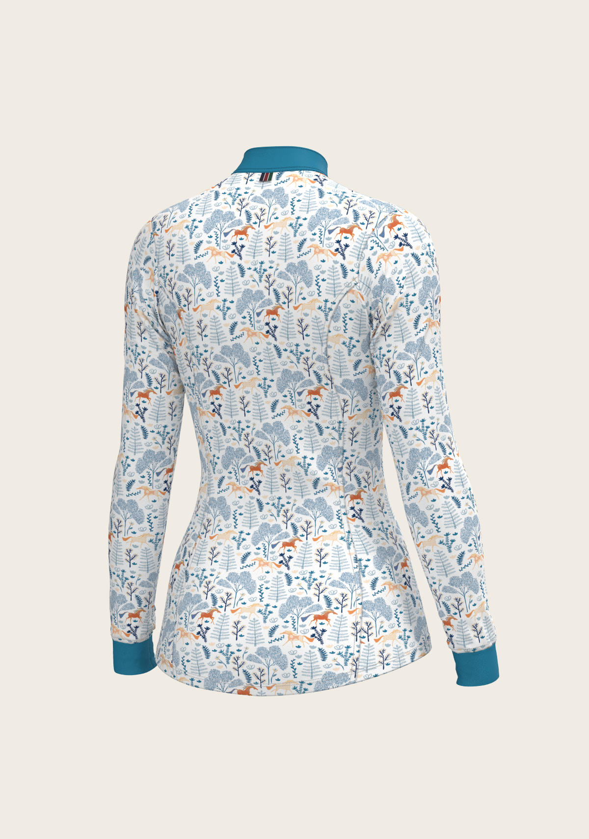 Forest on White Quarter Zip Sun Shirt