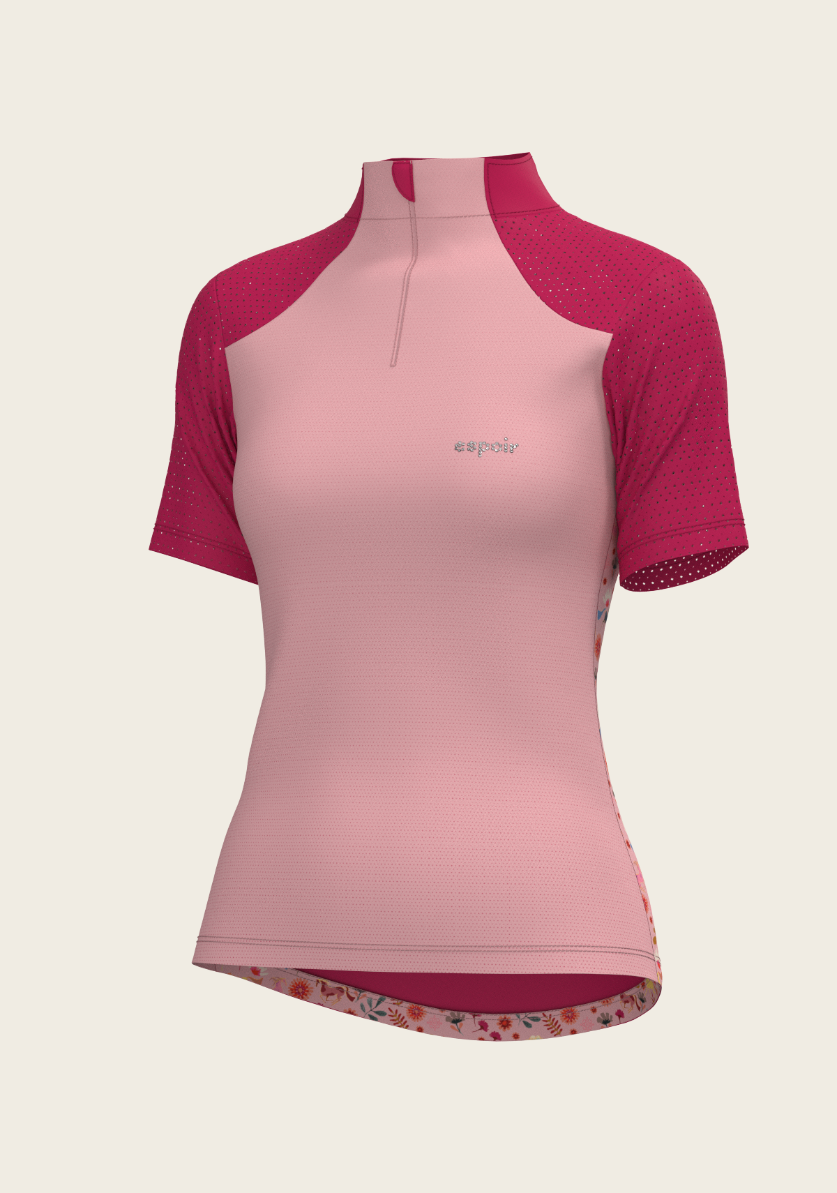 Bouquet on Rose Short Sleeve Sport Sun Shirt