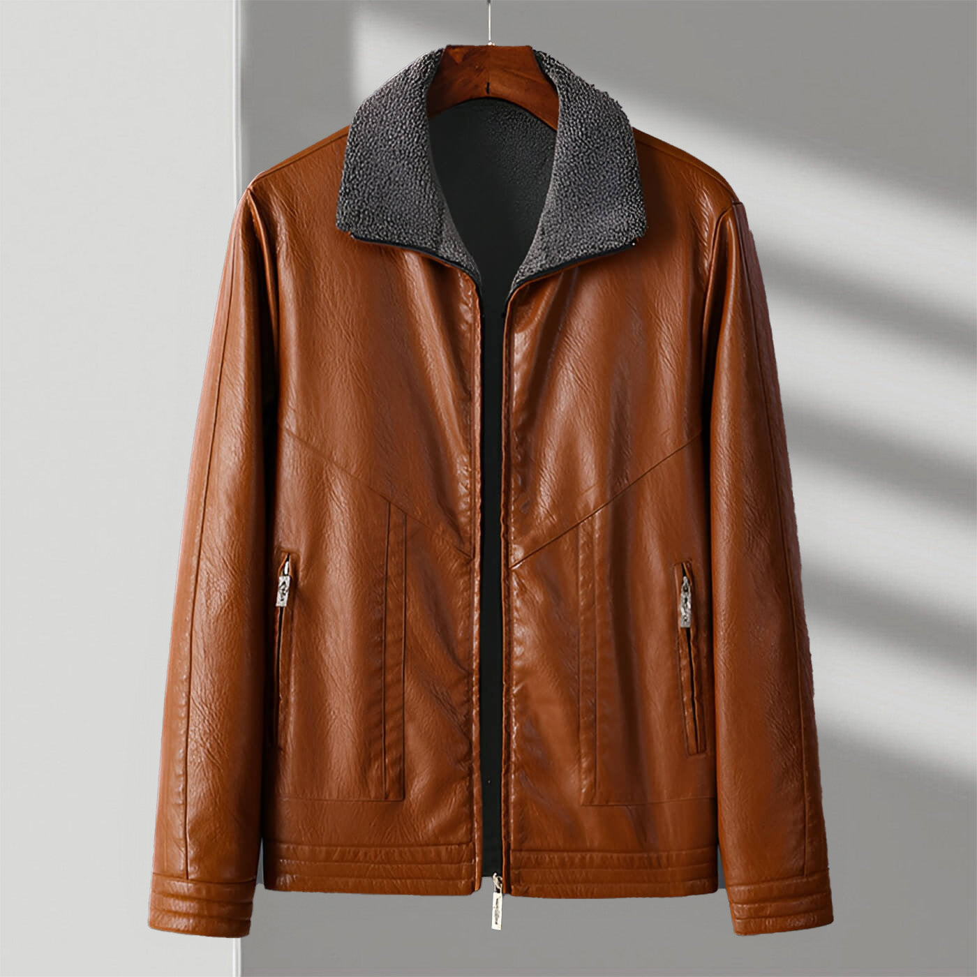 Leather Jacket | Eco-Leather with Velvet Interior for Comfort 0