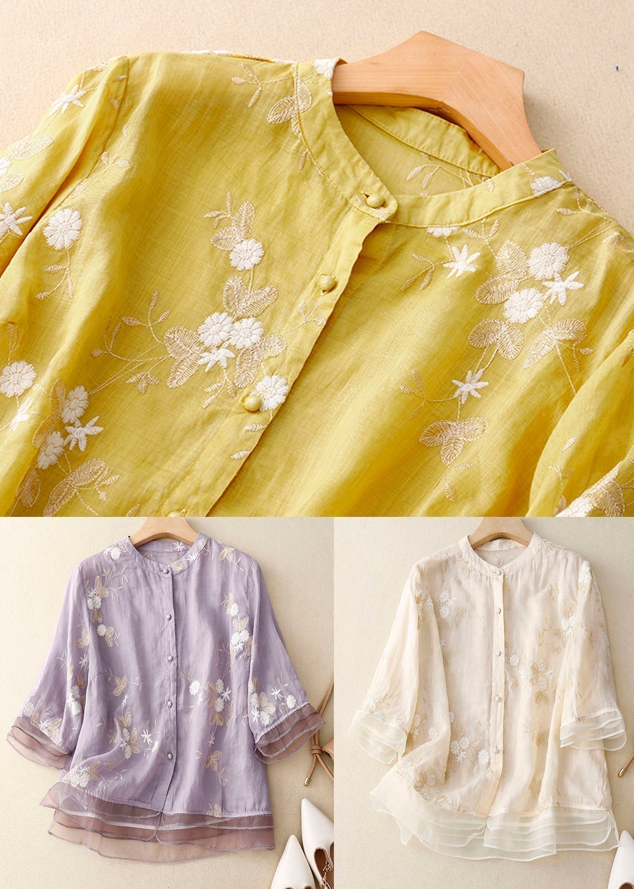 Lightweight Cotton Blouse | Breathable Floral Design 8