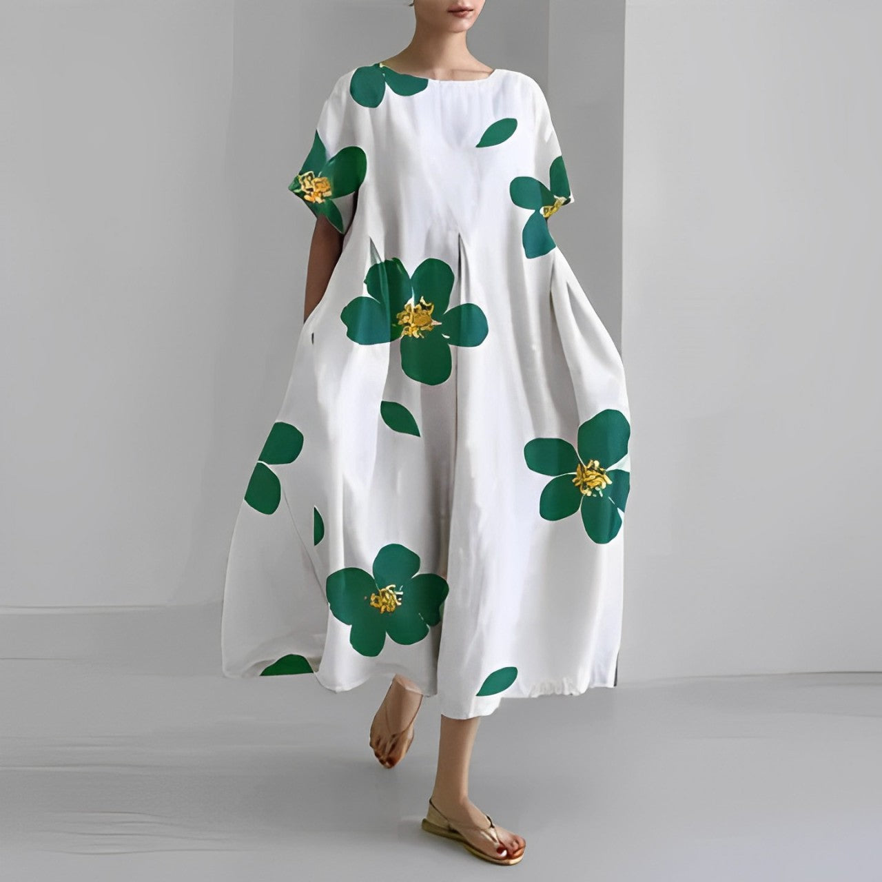 Lightweight Loose Printed Maxi Dress for Women – Casual Summer Dress in Relaxed Fit 1