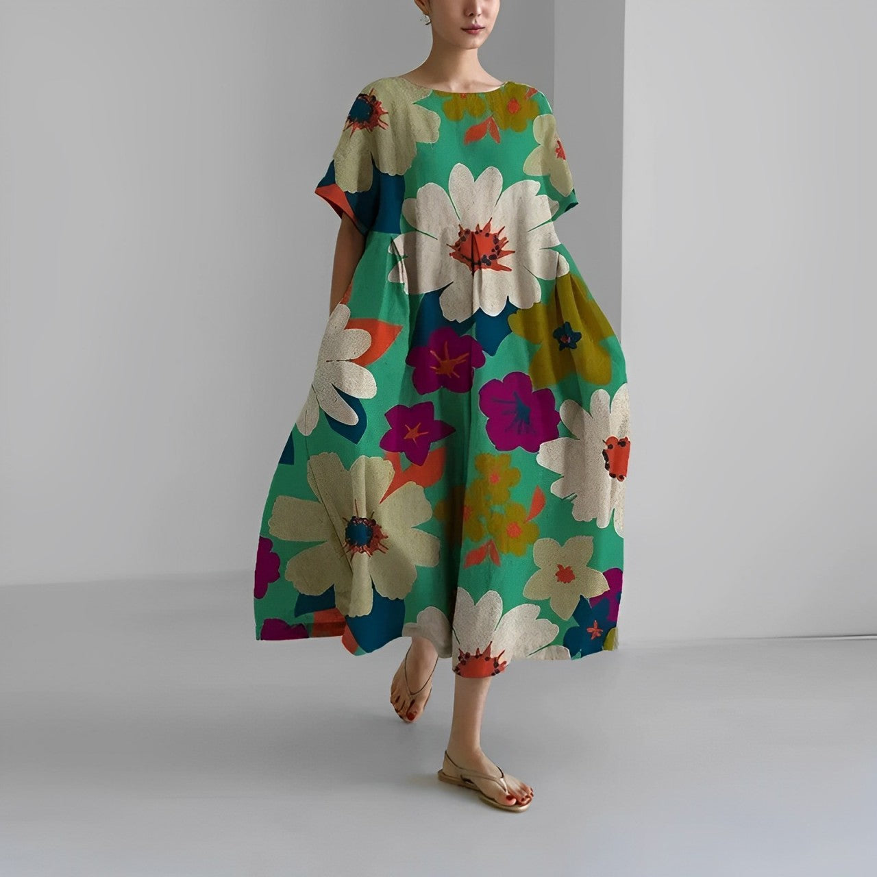 Lightweight Loose Printed Maxi Dress for Women – Casual Summer Dress in Relaxed Fit 10