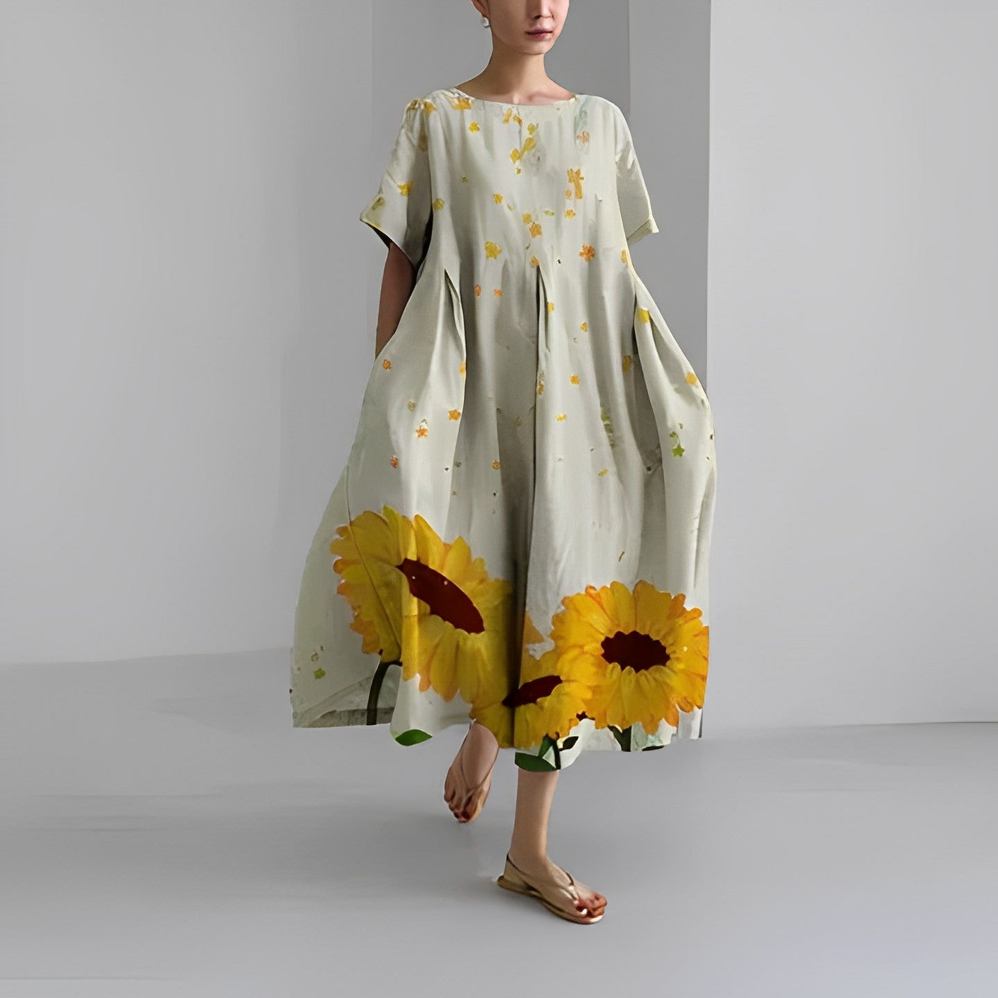 Lightweight Loose Printed Maxi Dress for Women – Casual Summer Dress in Relaxed Fit 2