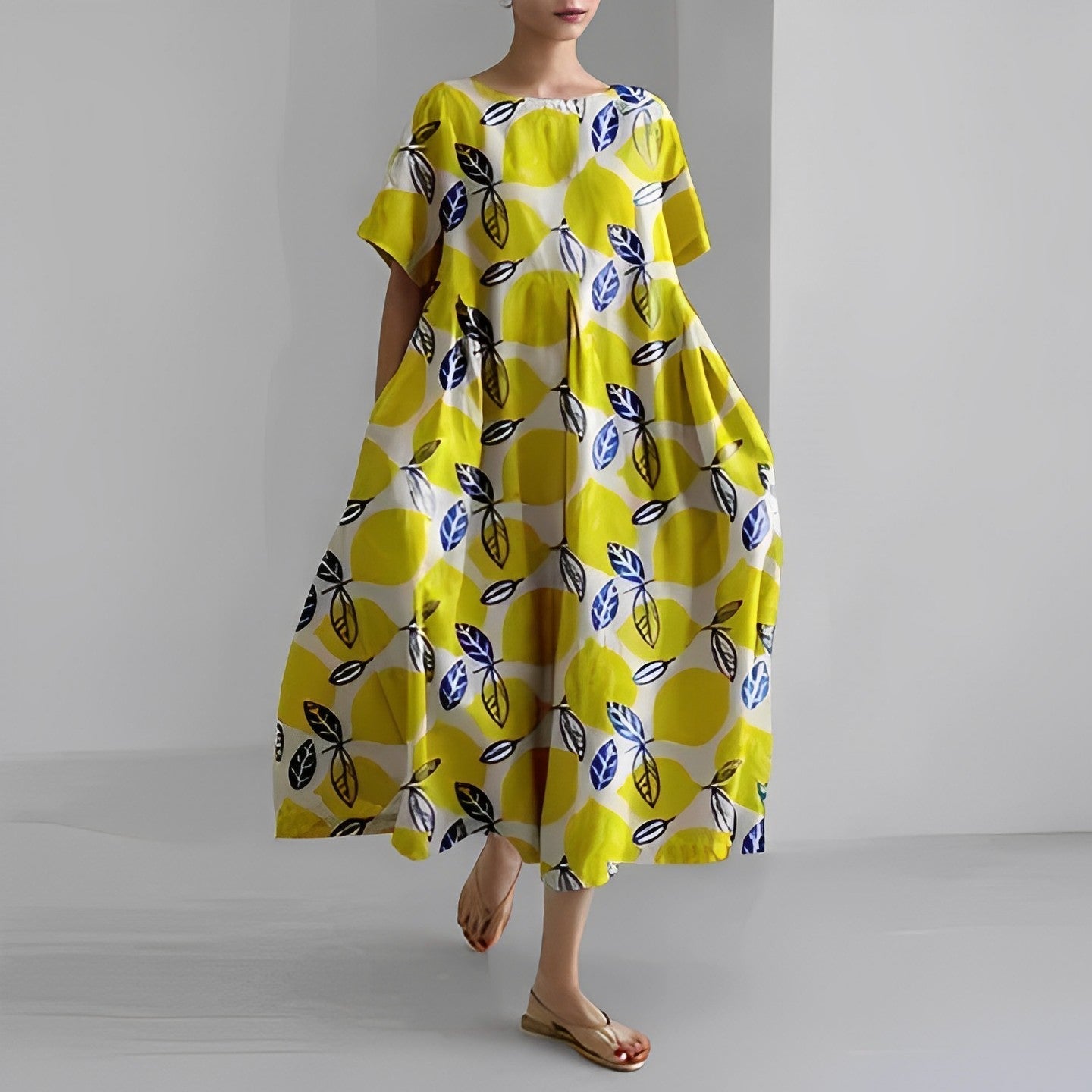 Lightweight Loose Printed Maxi Dress for Women – Casual Summer Dress in Relaxed Fit 4
