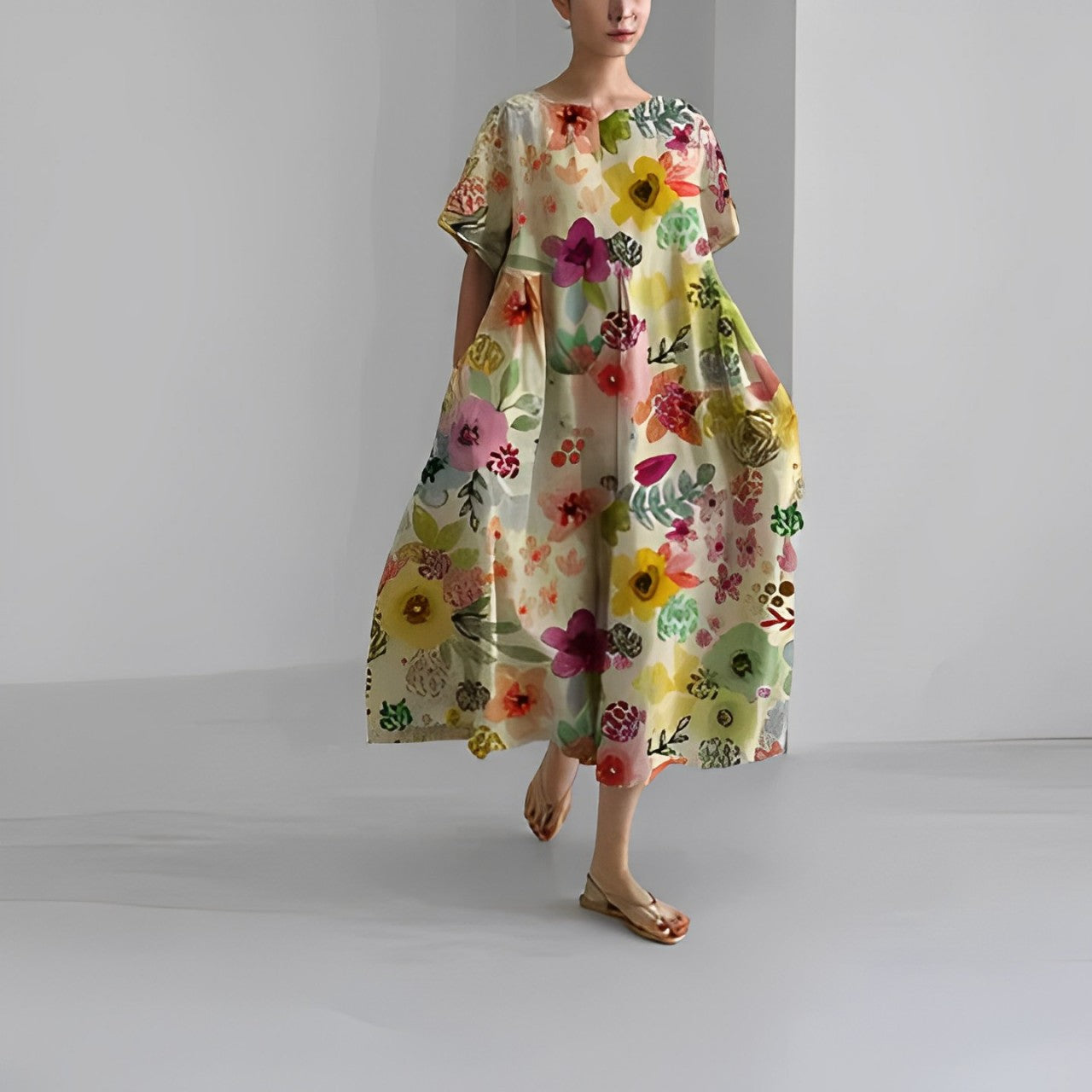 Lightweight Loose Printed Maxi Dress for Women – Casual Summer Dress in Relaxed Fit 6