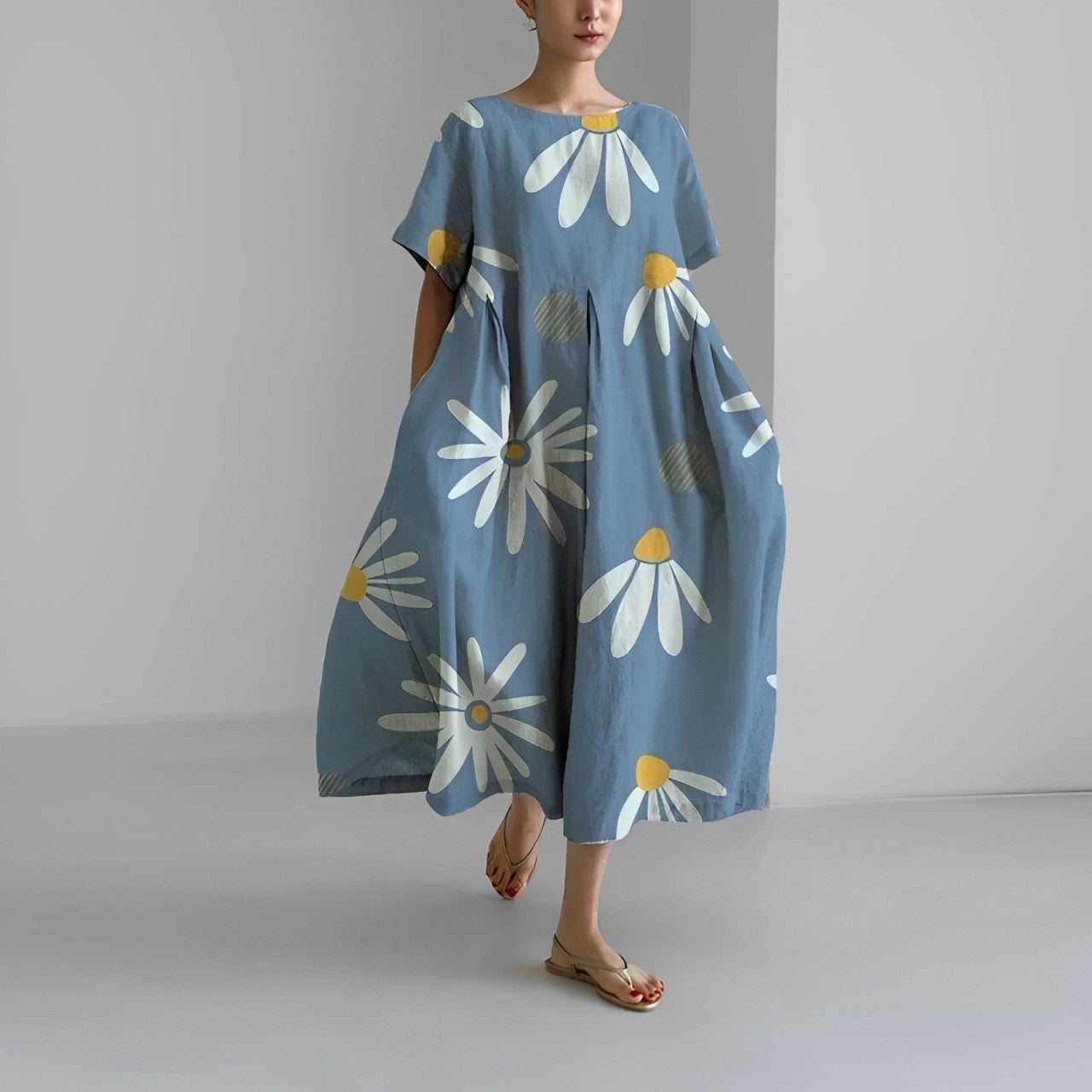 Lightweight Loose Printed Maxi Dress for Women – Casual Summer Dress in Relaxed Fit 8