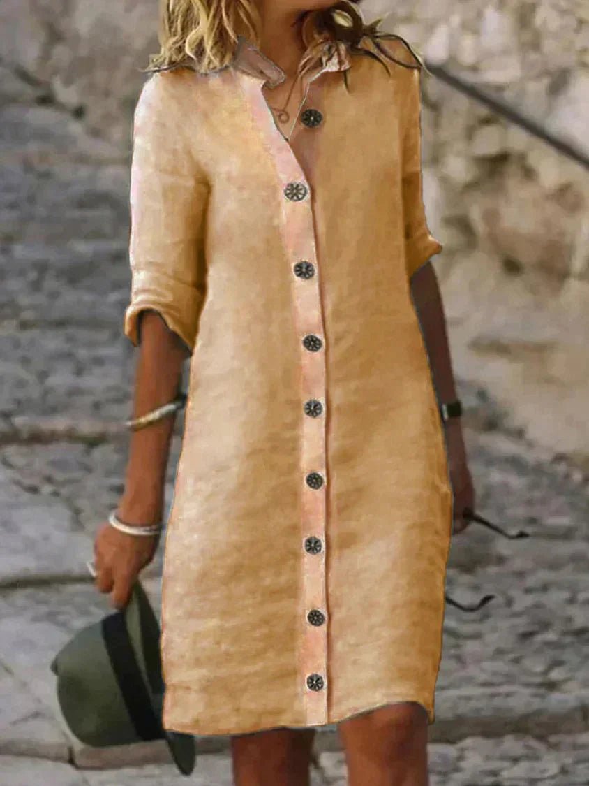 Lightweight Women's Dress | Classic Button Closure with Flowing Fit 2
