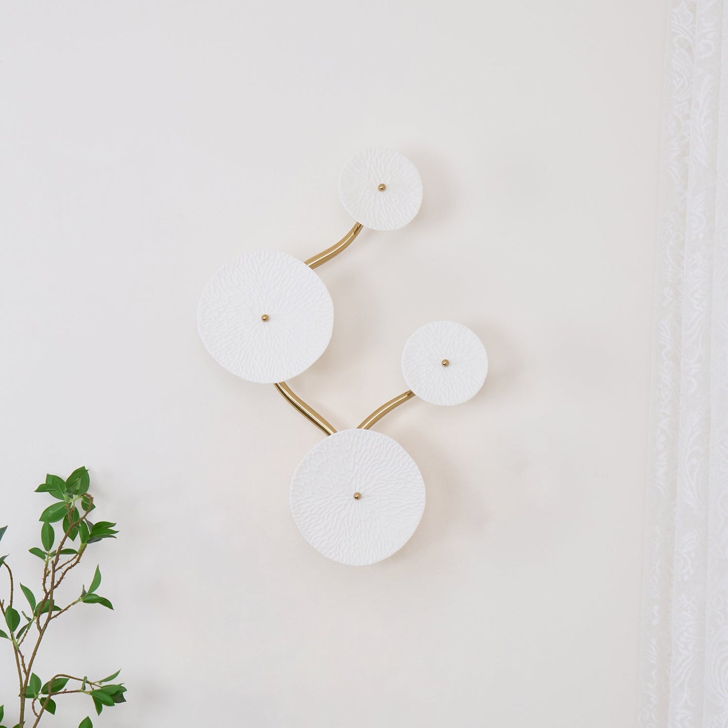 Lotus Petal Wall Sconce | Elegant Ceramic Design with Warm LED Light 5