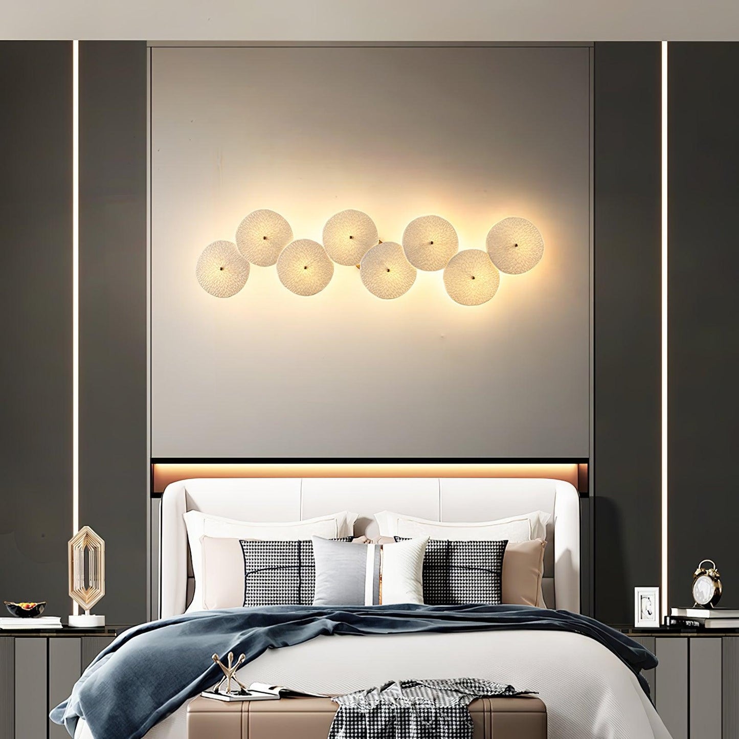 Lotus Petal Wall Sconce | Elegant Ceramic Design with Warm LED Light 8