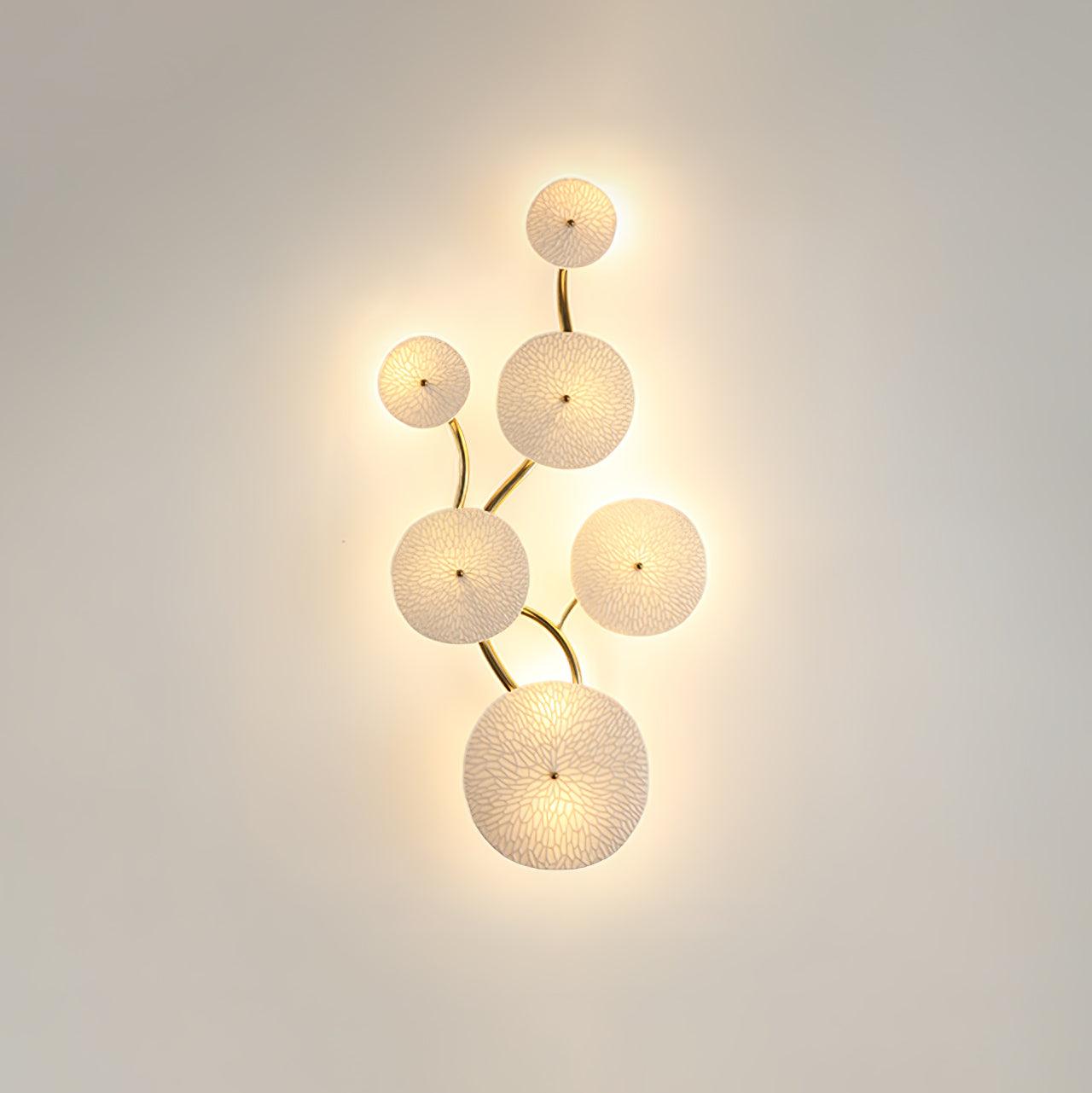 Lotus Petal Wall Sconce | Elegant Ceramic Design with Warm LED Light 9