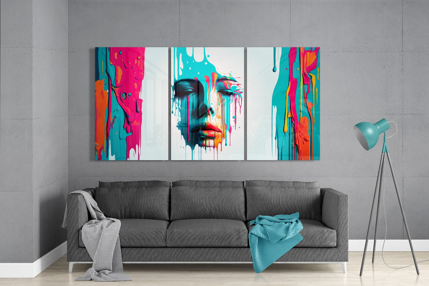 Face of Her Mega Glass Wall Art