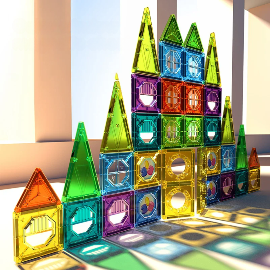 Magnetic Building Blocks Set | 69-Piece Educational Toy with LED Lights 2