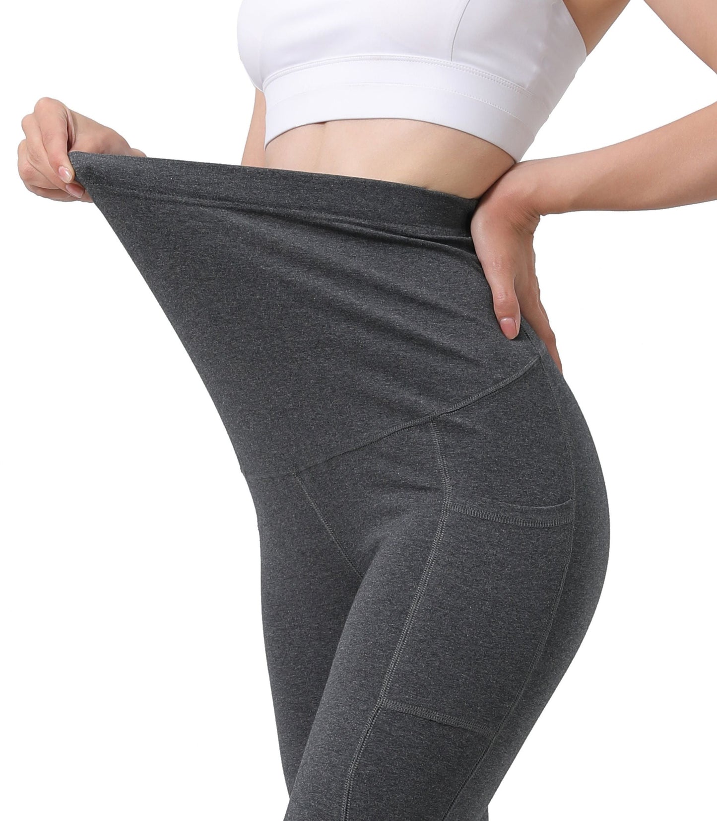 Pantaloni da yoga premaman con tasche (confezione da 2)