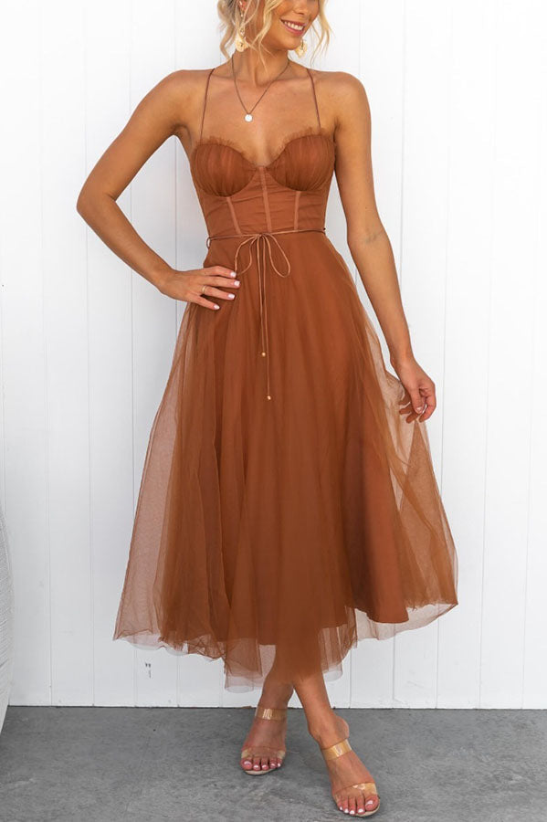 Maxi Dress | Elegant Flowy Chiffon Gown with Sleeveless Design 14