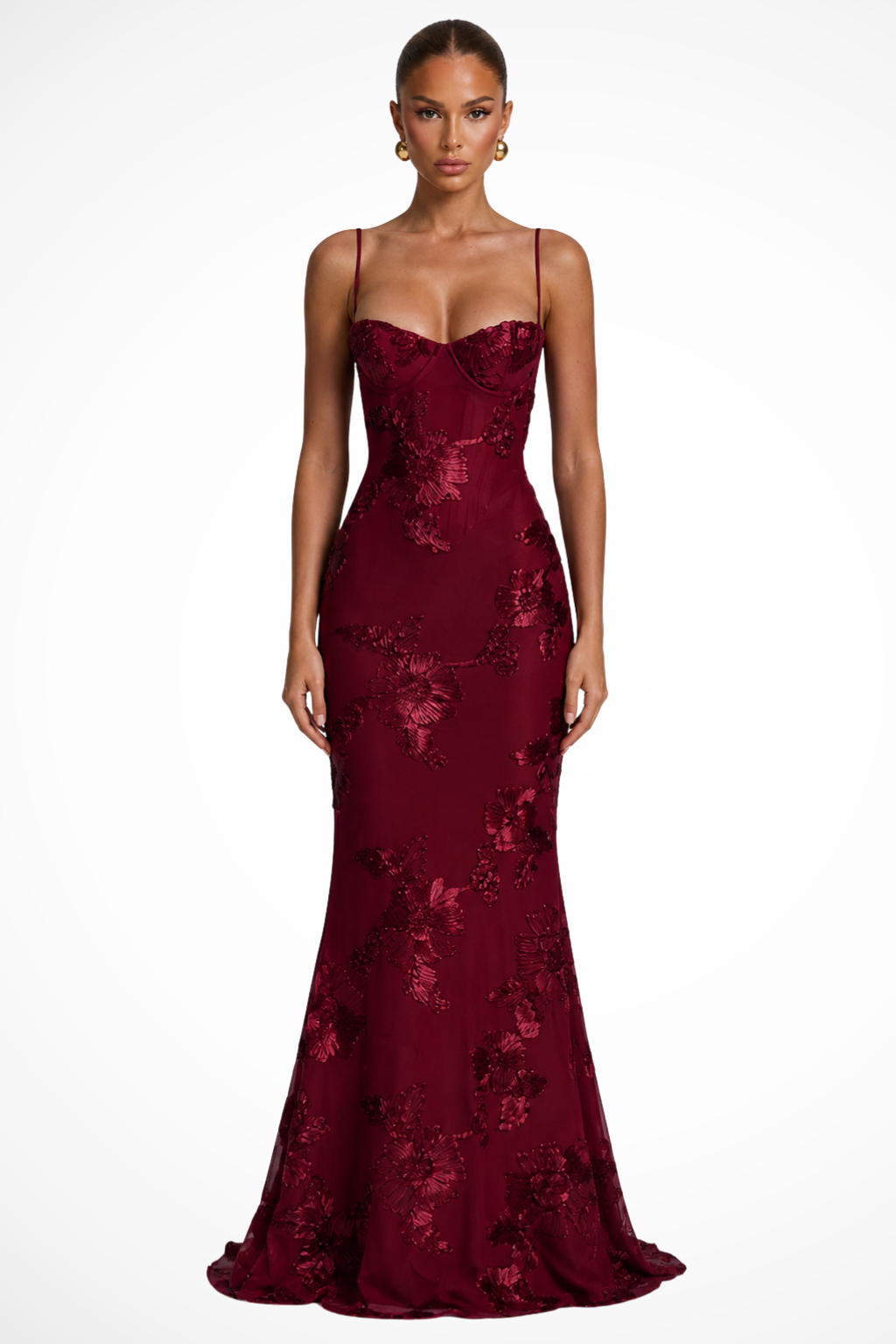 Maxi Dress | Structured Corset Floral Design 10