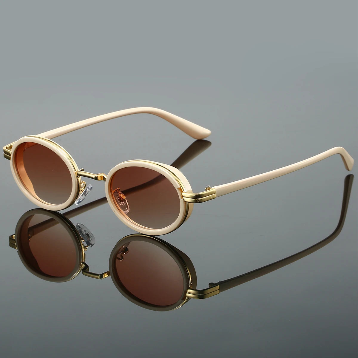 Men's Sunglasses | Oval Design with Luxurious Gold Detailing 2