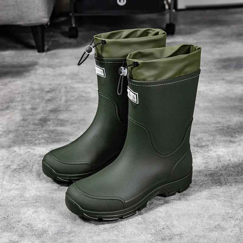 Mid-Calf Rain Boots | Lightweight Waterproof Rubber Design for Comfort 0