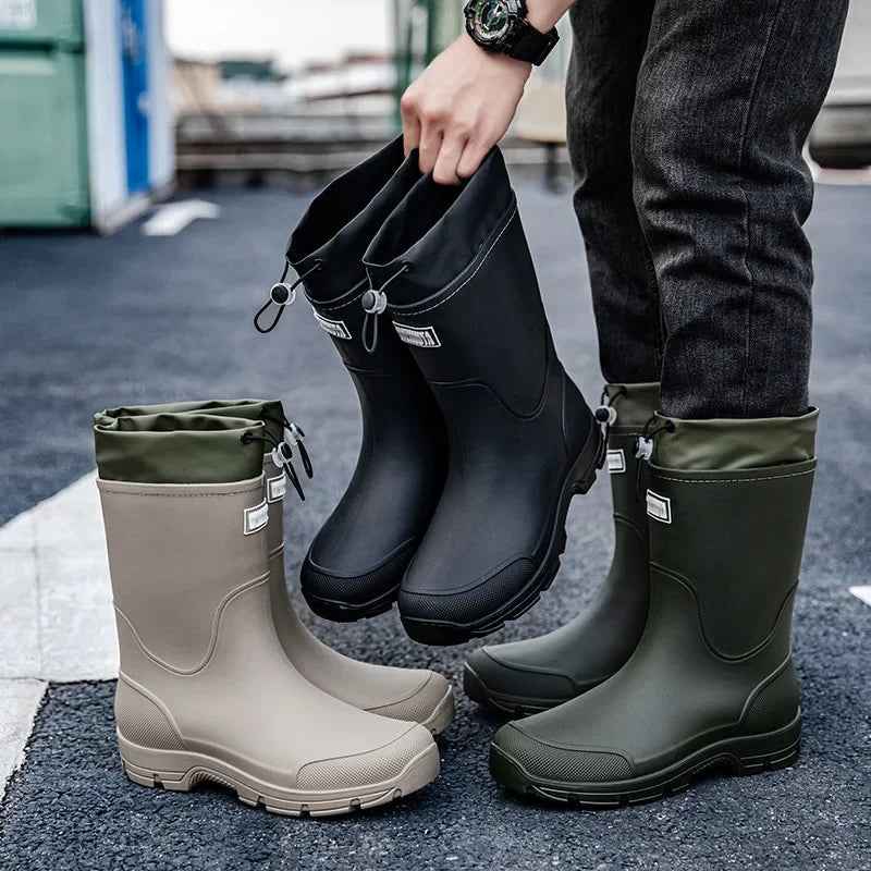 Mid-Calf Rain Boots | Lightweight Waterproof Rubber Design for Comfort 2