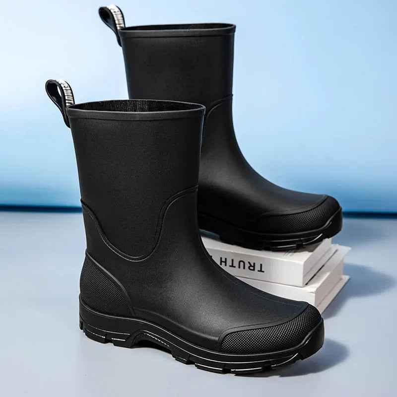 Mid-Calf Rain Boots | Lightweight Waterproof Rubber Design for Comfort 4