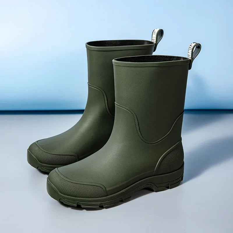 Mid-Calf Rain Boots | Lightweight Waterproof Rubber Design for Comfort 8