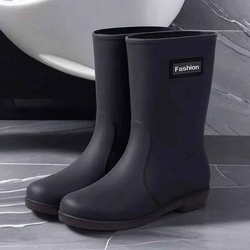 Mid-Calf Rain Boots | Waterproof PVC with Non-Slip Design for Women 0