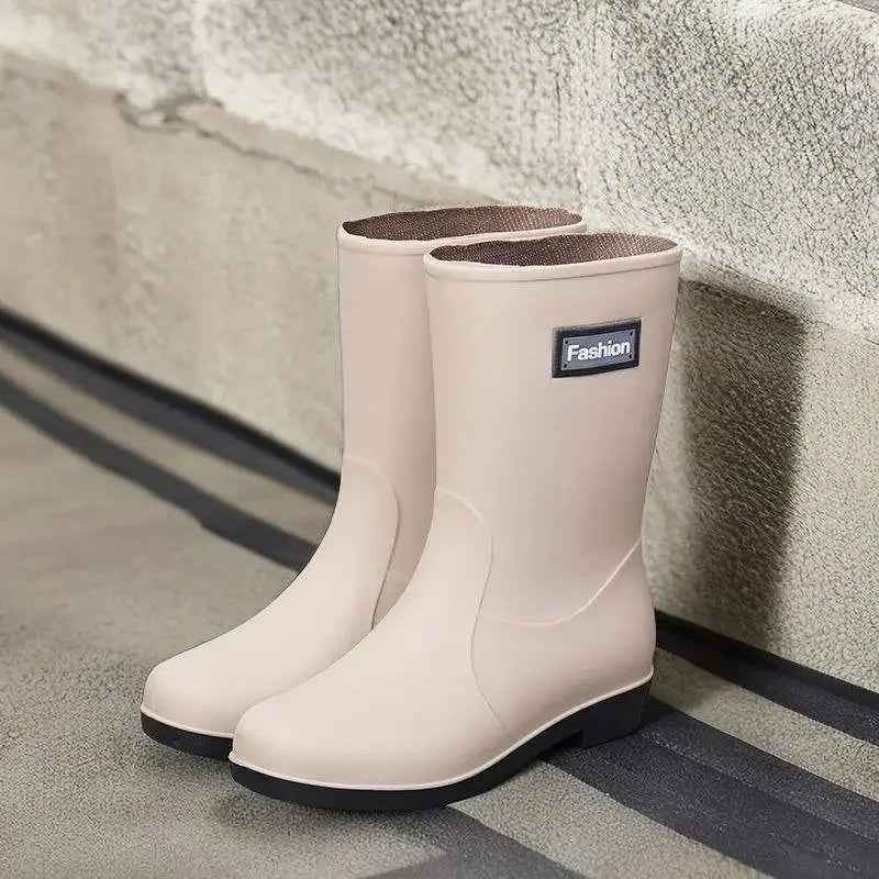 Mid-Calf Rain Boots | Waterproof PVC with Non-Slip Design for Women 3