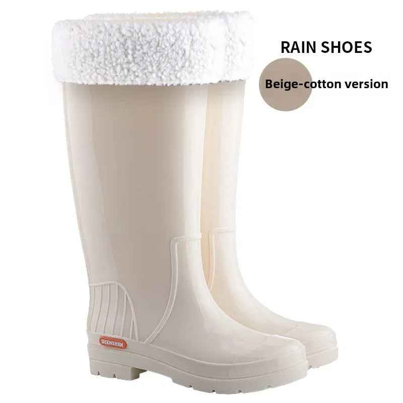 Mid-Calf Waterproof Rain Boots | Stylish Non-Slip Rubber Design for Women 8