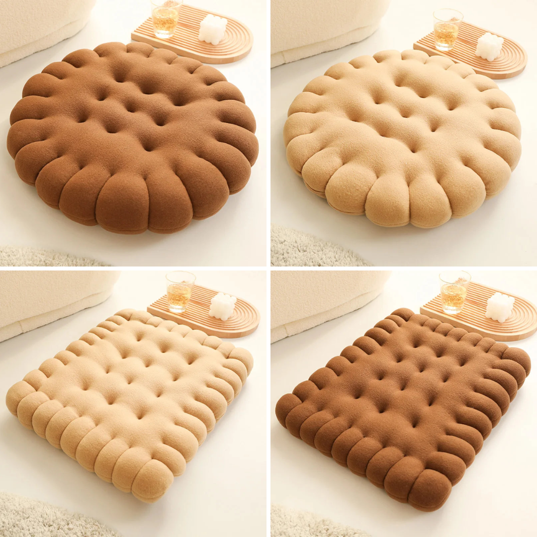 ALMOHADÓN | Cojines de Galleta de Felpa