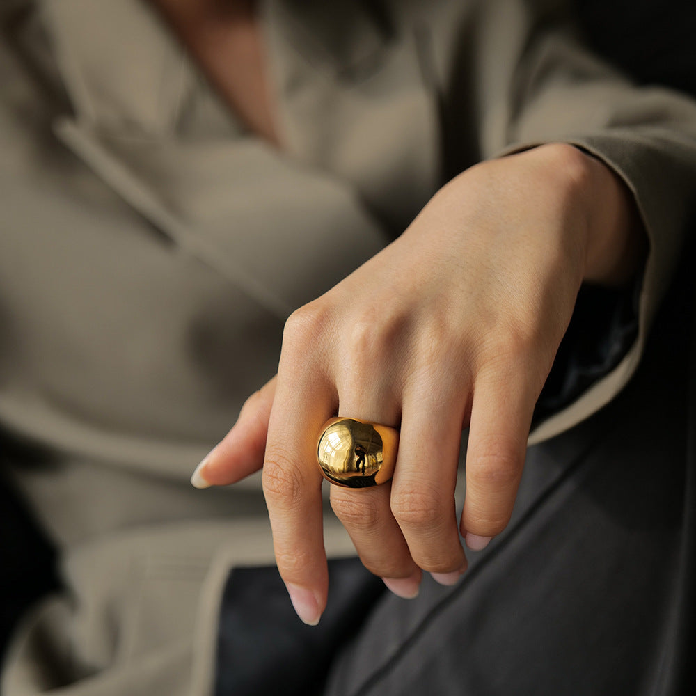 Minimalist Gold Ring | Durable Ethically Sourced Stainless Steel-Plated Design 1