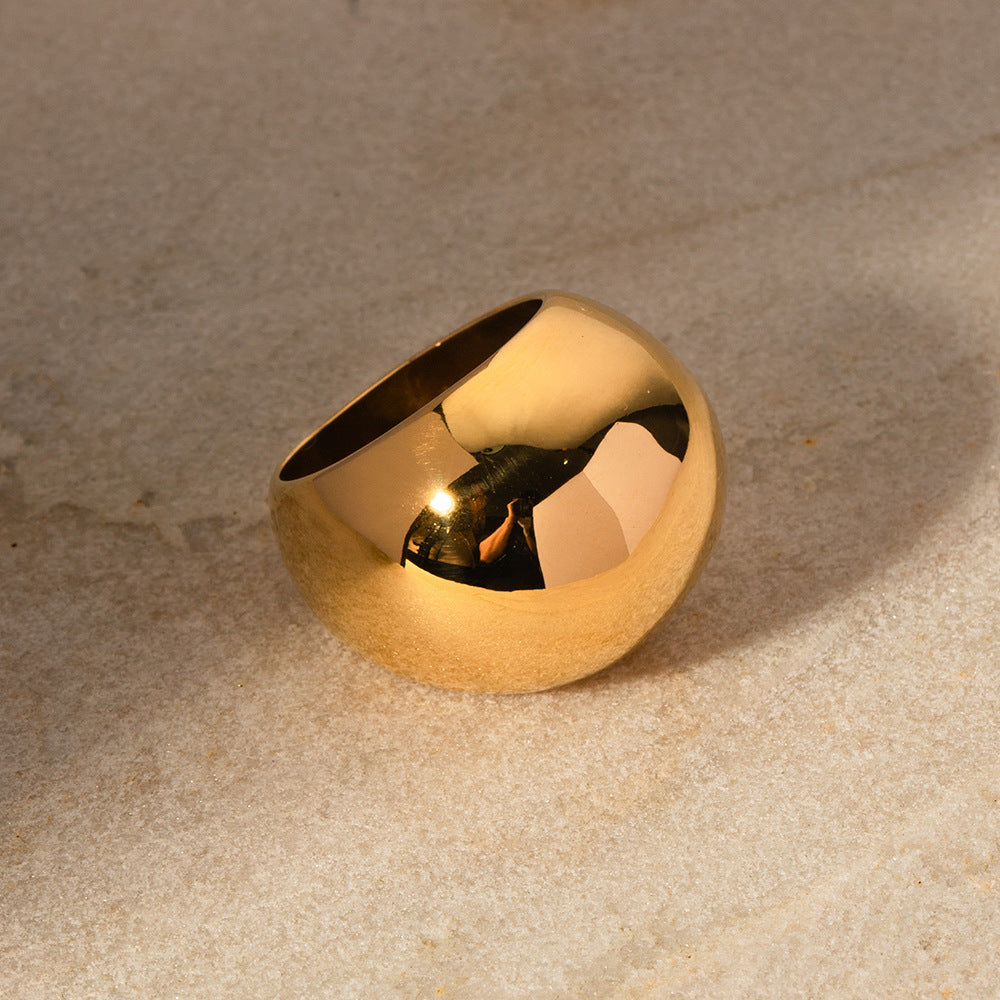 Minimalist Gold Ring | Durable Ethically Sourced Stainless Steel-Plated Design 4