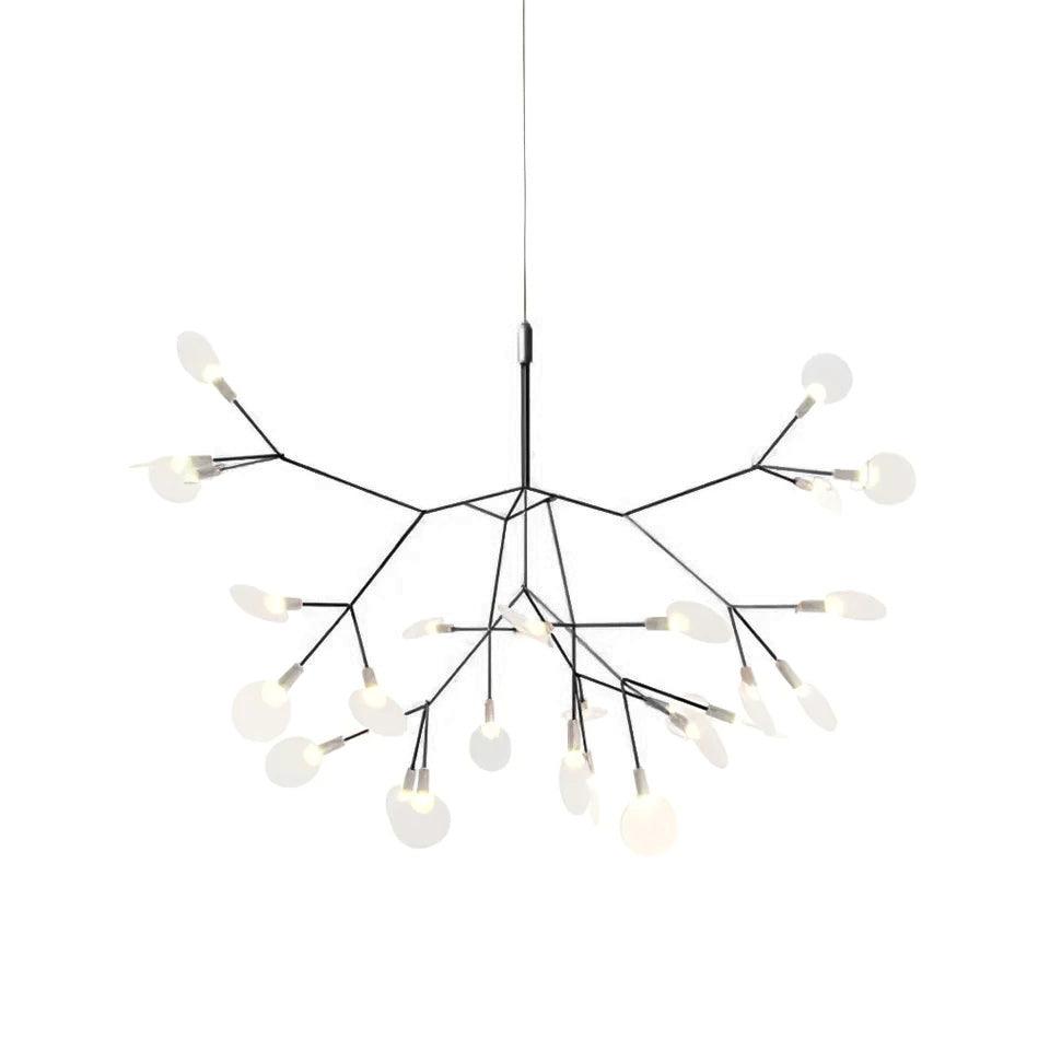 Modern Black Chandelier | Flower-Shaped Acrylic Design with Remote Control 0