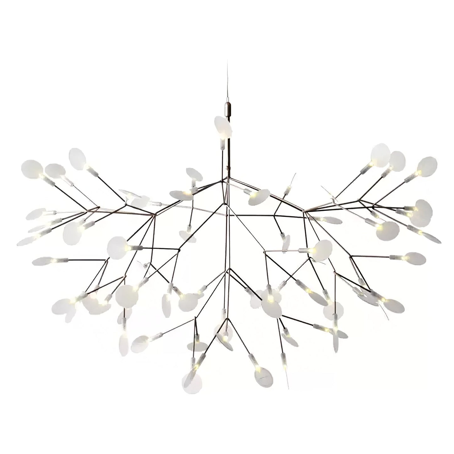 Modern Black Chandelier | Flower-Shaped Acrylic Design with Remote Control 9