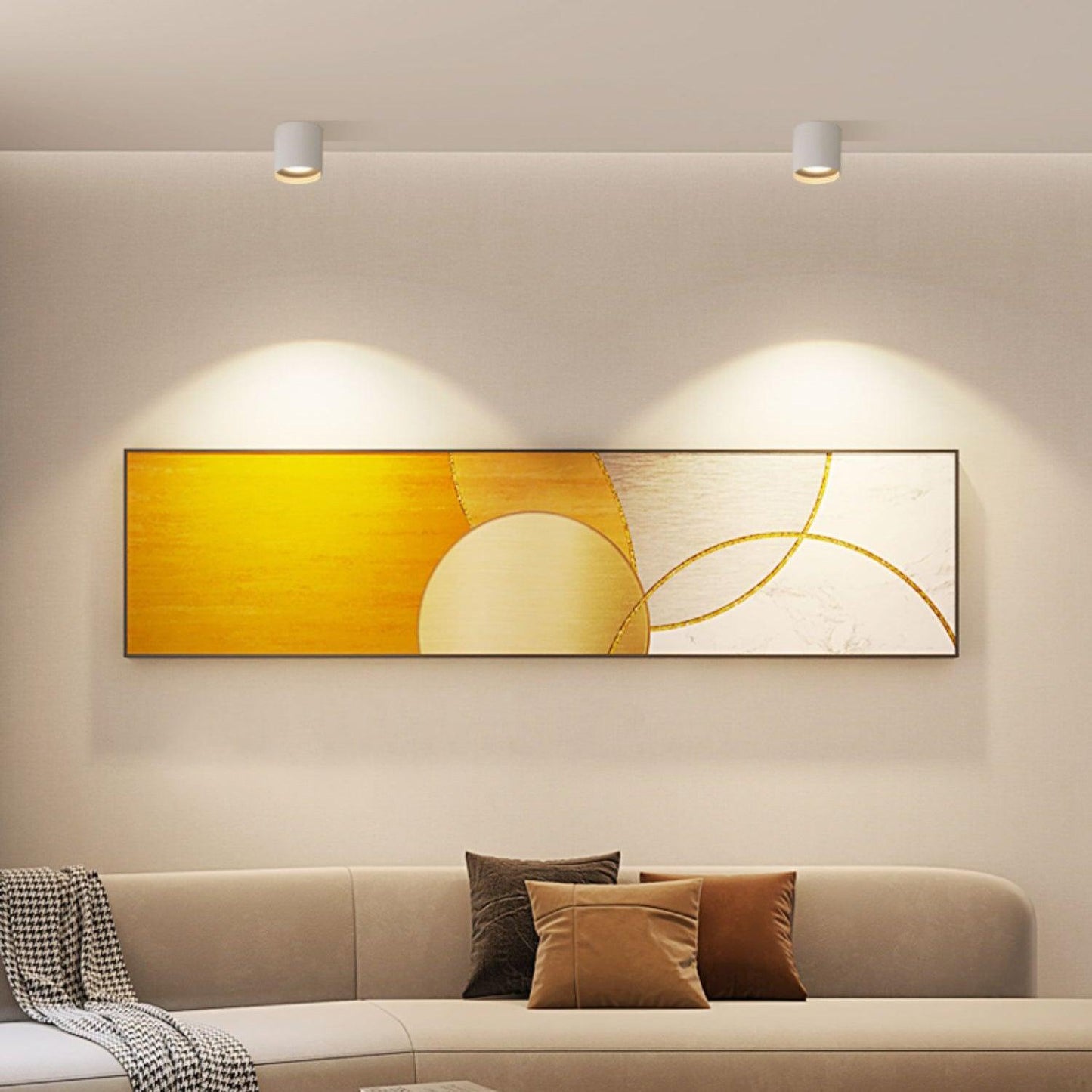Modern Ceiling Light Fixture | Sleek Metal Design with LED Lens 2