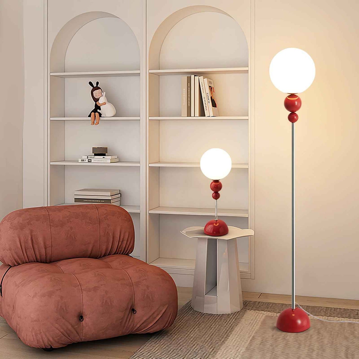 Modern Floor Lamp | Minimalist Design with Opal Glass Shade for Living Room 7