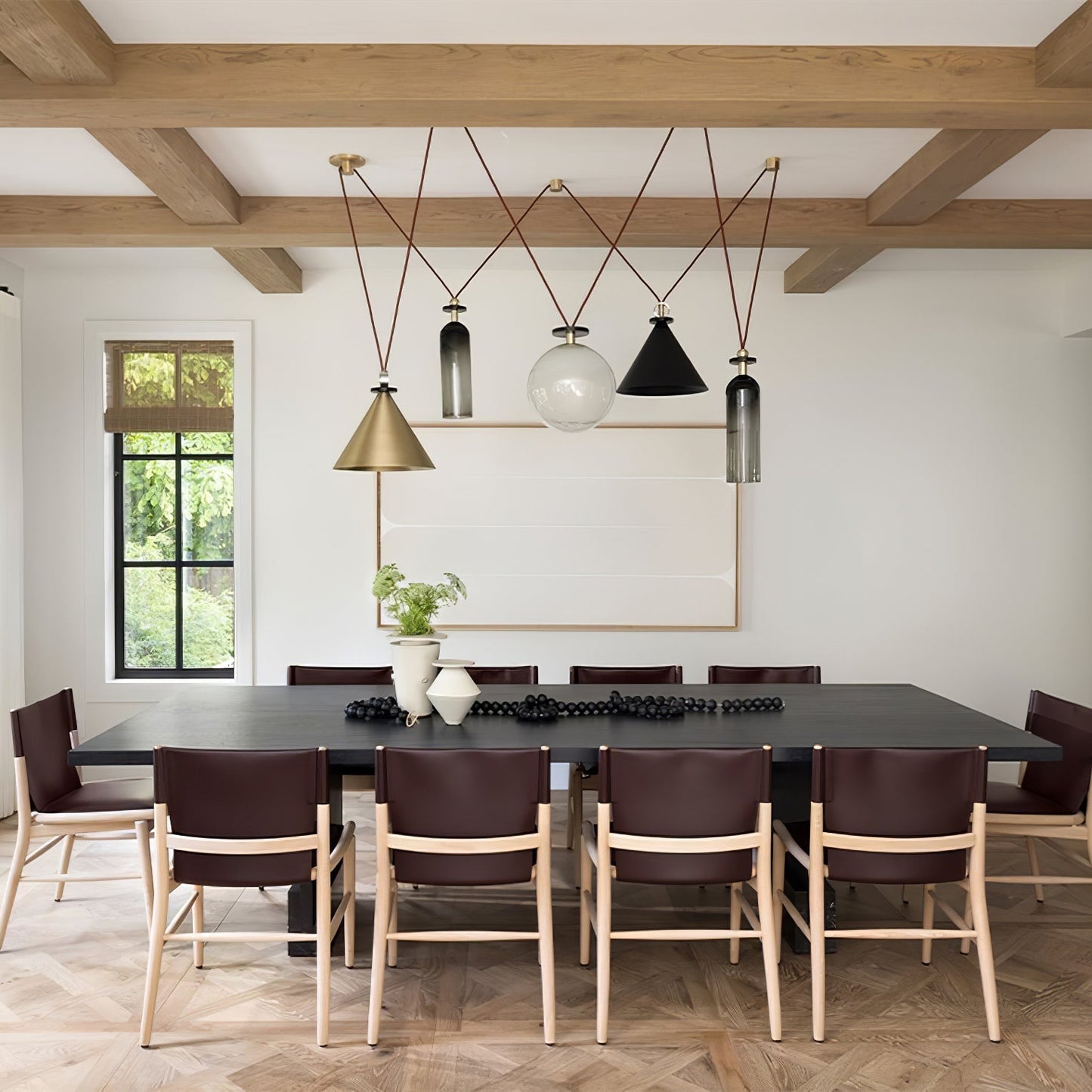 Modern Geometric Chandelier | Versatile Modular Design with Adjustable Height 8