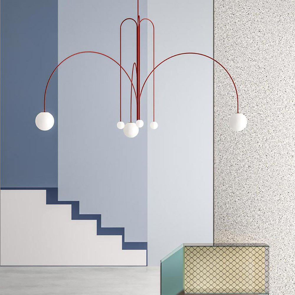 Modern Glass Pendant Light | Elegant Design with 6 LED Heads 8