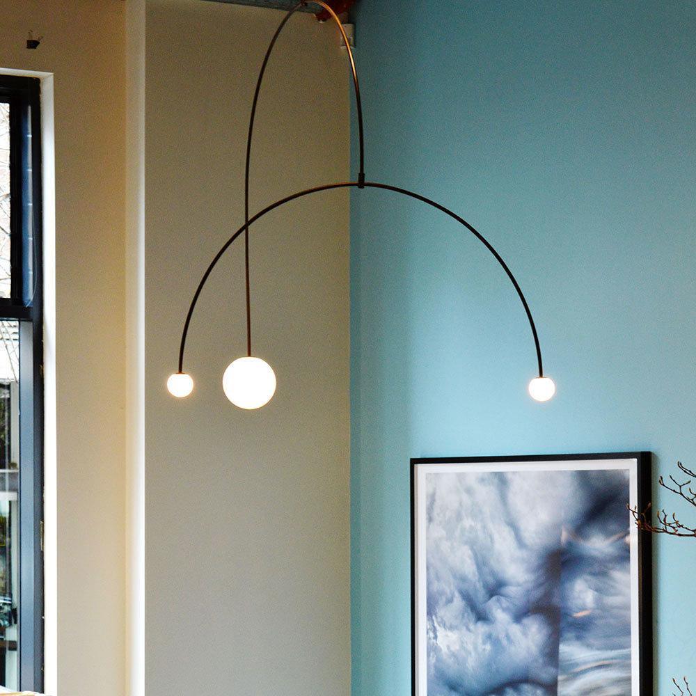 Modern Gold Chandelier | Elegant Minimalist Design with Warm LED Lighting 4
