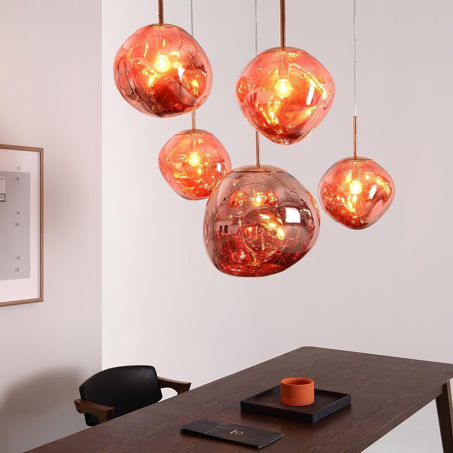 Modern Lava Pendant Lamp | Twisted Copper Design for Kitchen Lighting 2