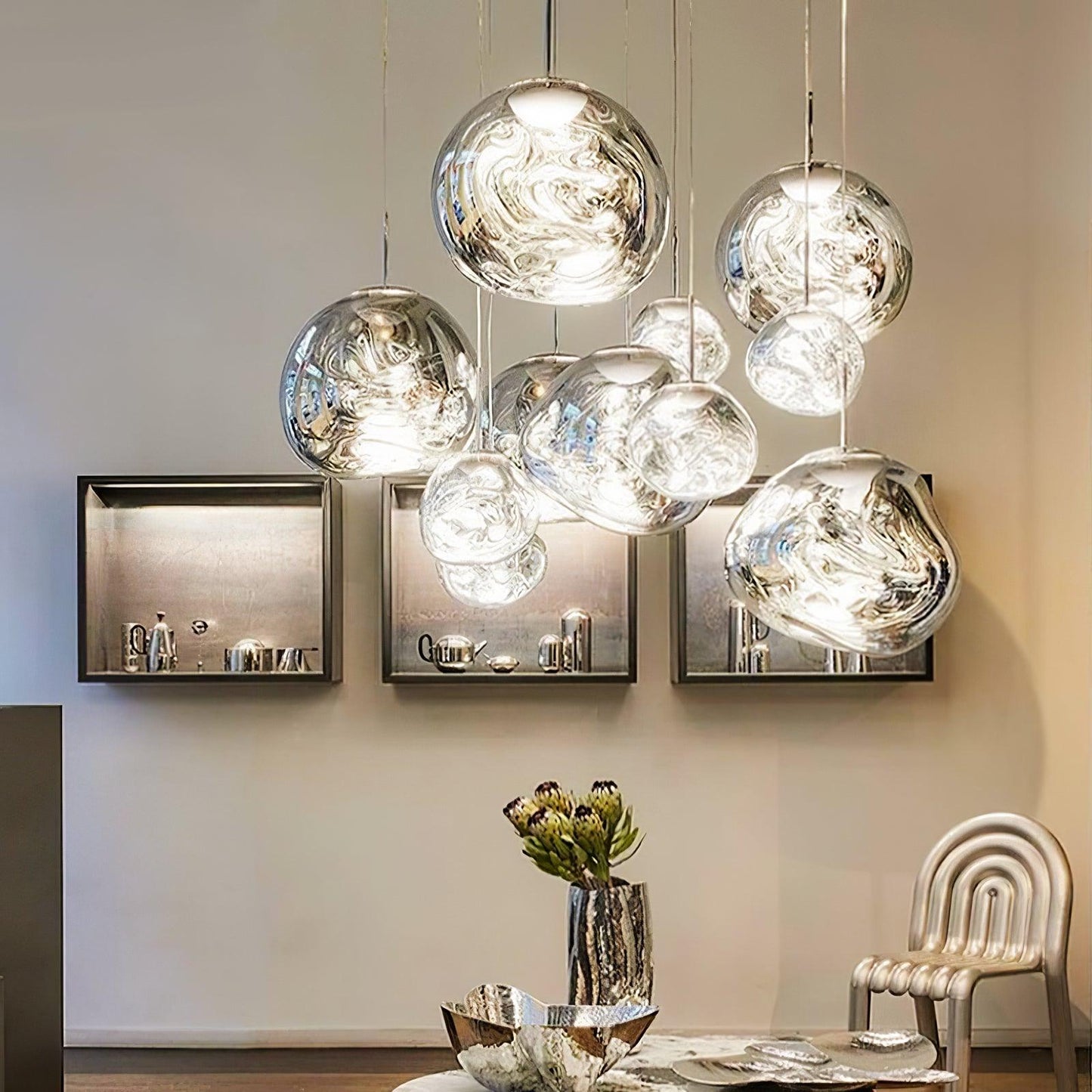 Modern Lava Pendant Lamp | Twisted Copper Design for Kitchen Lighting 4