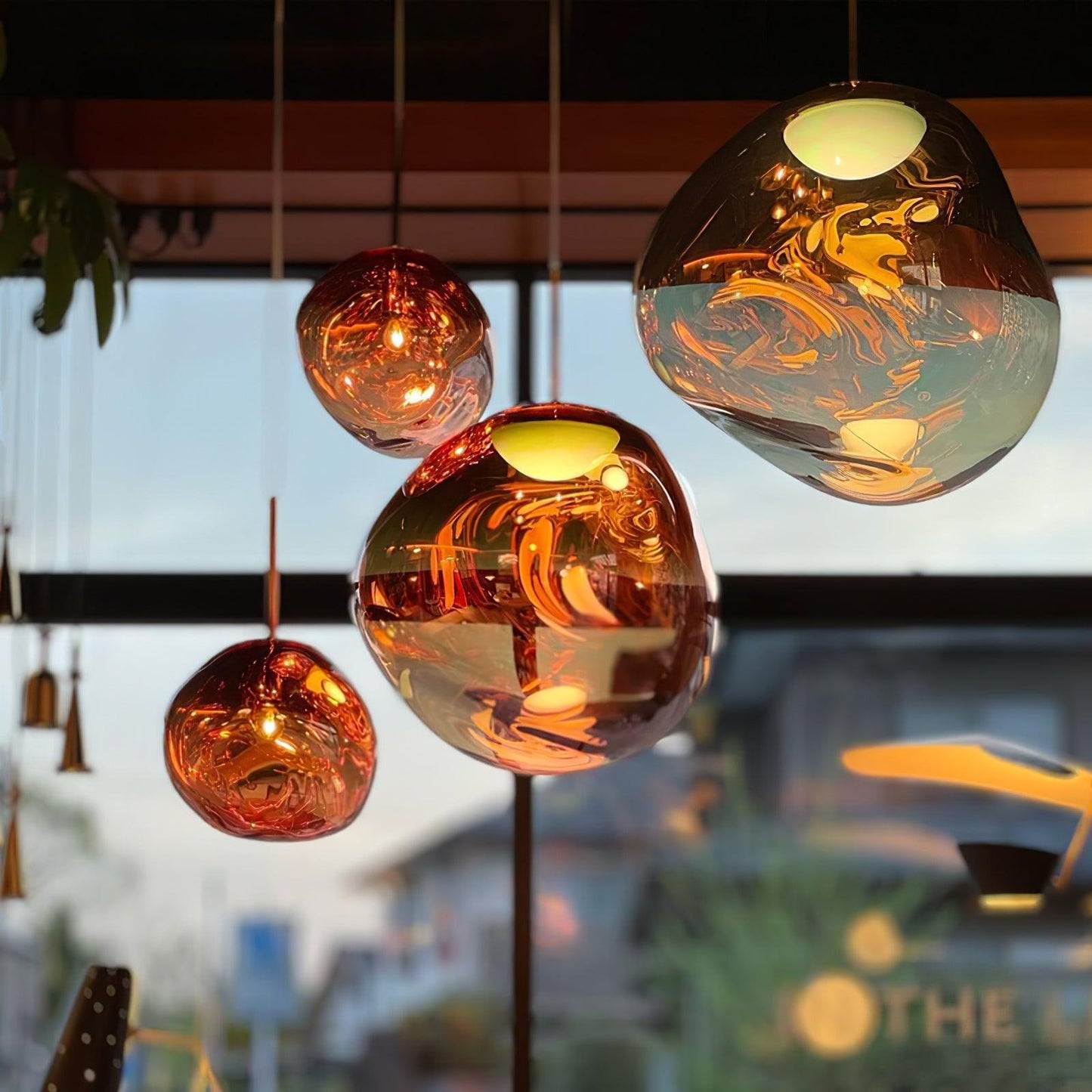 Modern Lava Pendant Lamp | Twisted Copper Design for Kitchen Lighting 7
