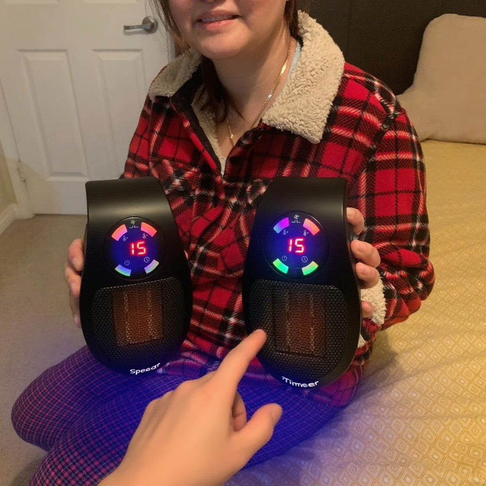 Portable Electric Space Heater | Energy Efficient Ceramic Heater with Adjustable Thermostat 4