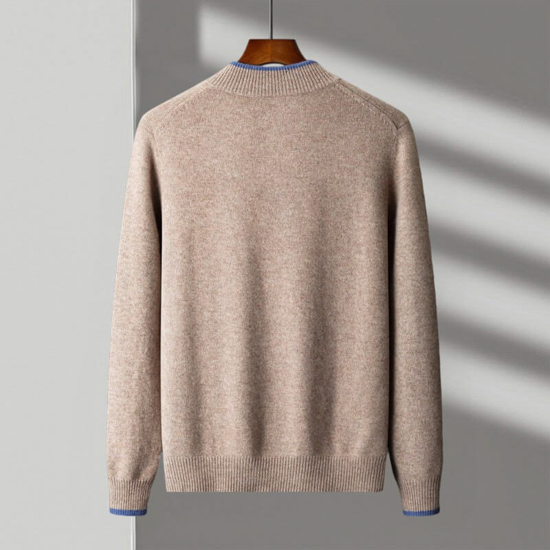 Premium Wool Zip-Up Jacket | Soft Lightweight Fabric with Two-Tone Design 6