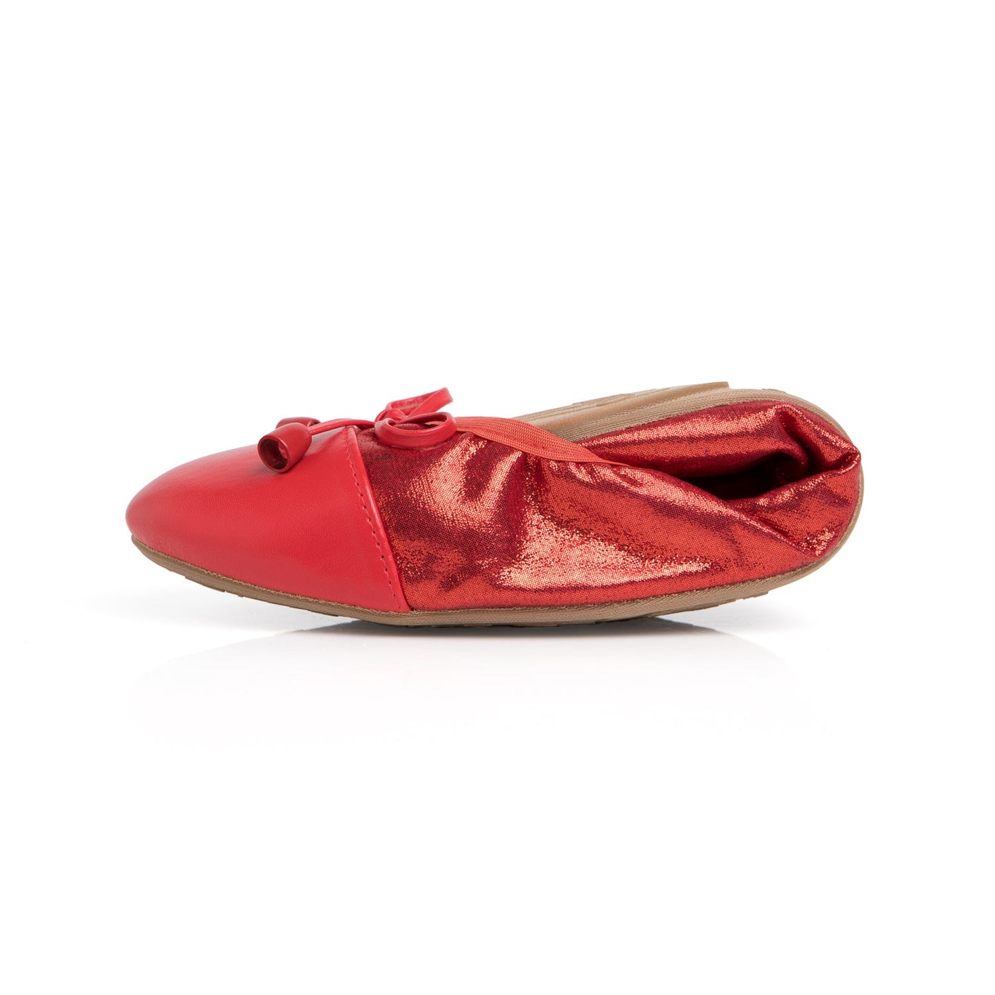 Premium rubinröda ballerinaskor
