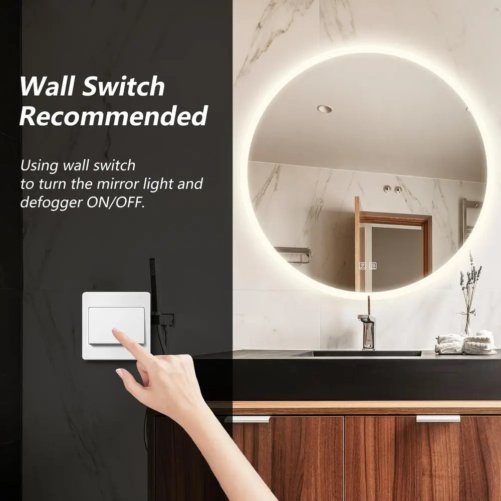 Ronde Achtergrondverlichte LED BADKAMERS Make-upspiegels Met Dimbare Verlichting