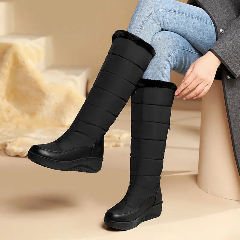 Knee-High Down Winter Boots | Thermal Faux Fur Lining with Adjustable Fit 6