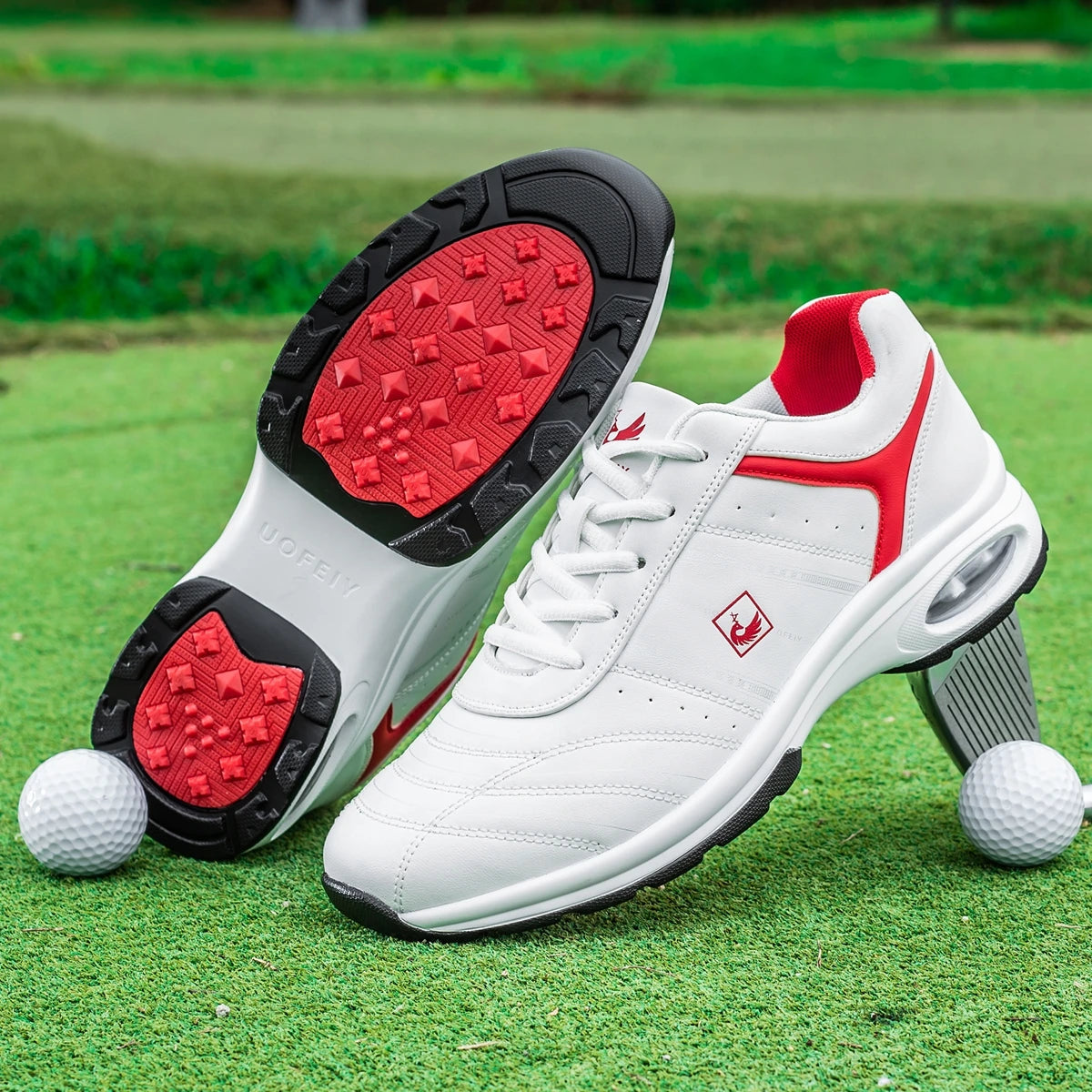 Two-Toned Waterproof Leather Golf Shoes