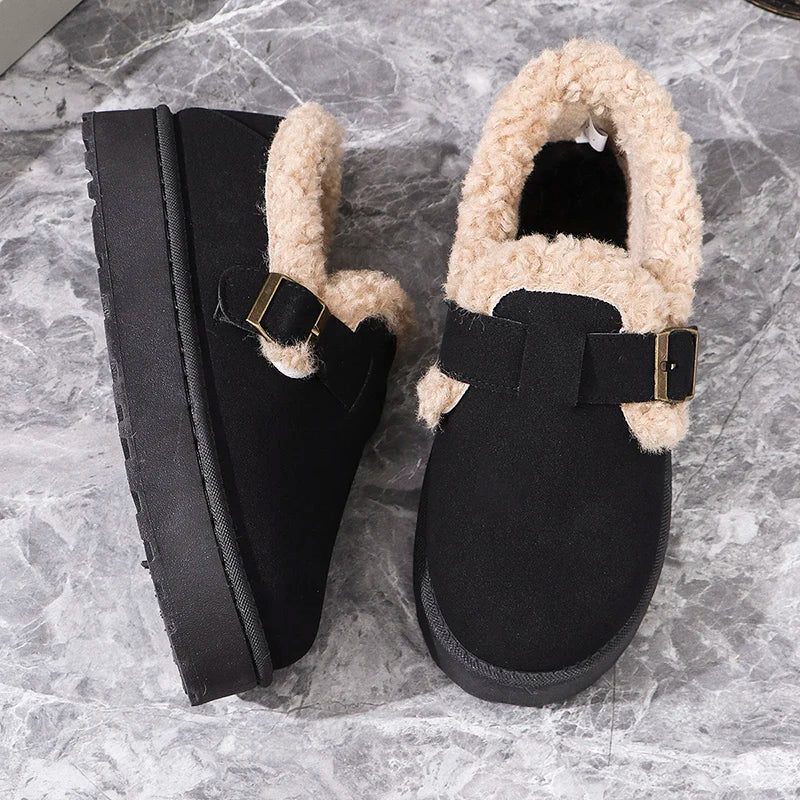 ELARA | Eco-Leather Suede Winter Shoes