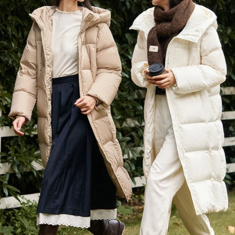 Lang dunjakke med andedun | YOLANDA