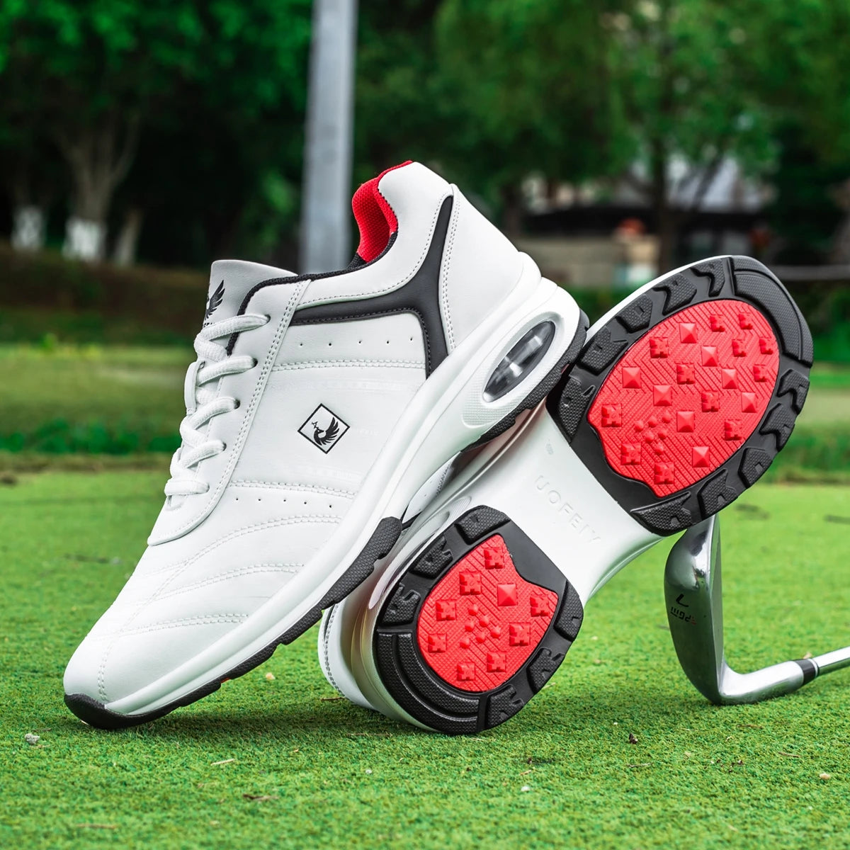 Two-Toned Waterproof Leather Golf Shoes
