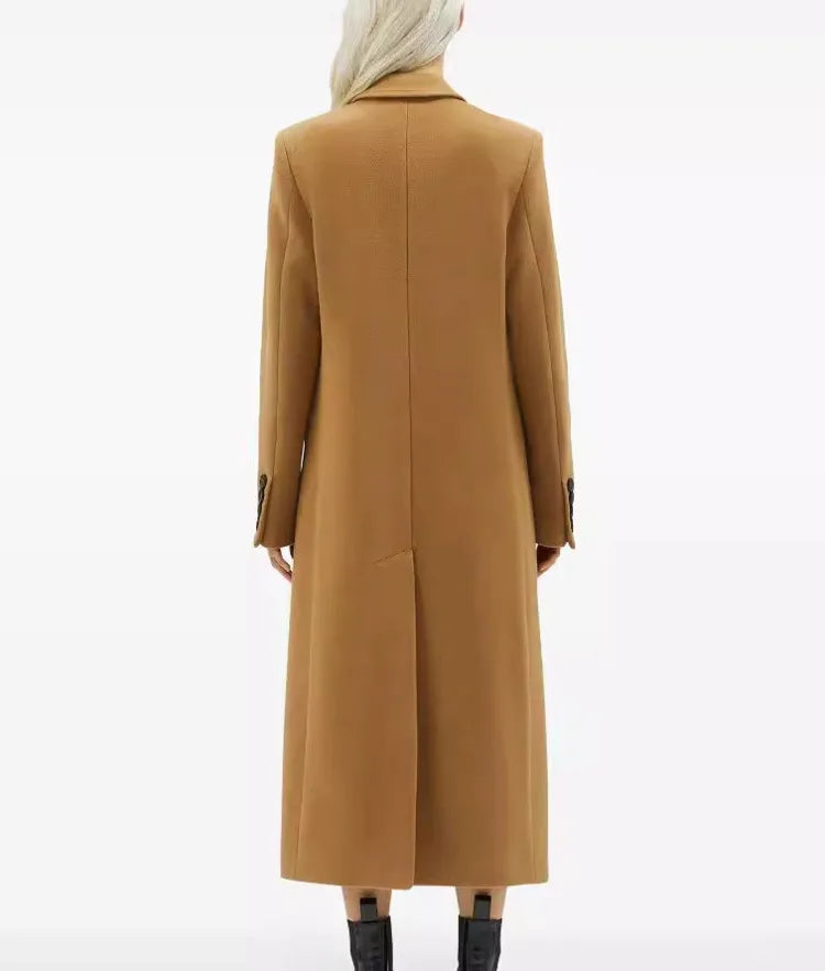 Lång kamelfärgad kappa | VERA